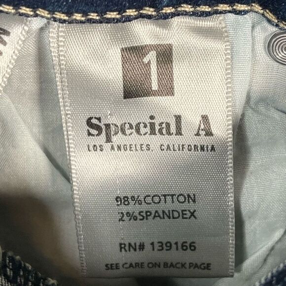 Special A Sz 1 High Rise Skinny Jeans Exposed Button Fly Distressed - Picture 10 of 11